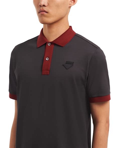 grey prada polo shirt|prada polo shirt sale.